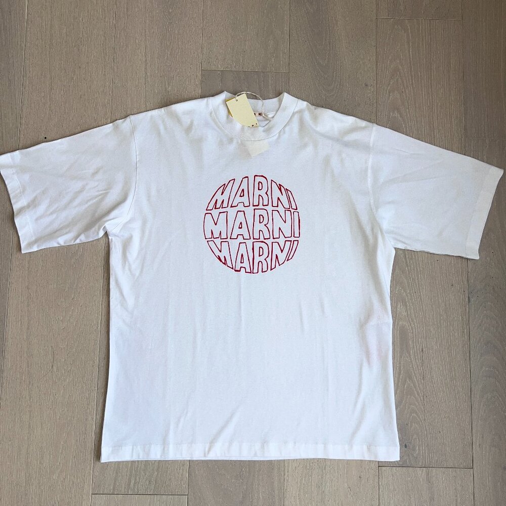 MARNI CIRCLE LOGO T-SHIRT (WHITE)